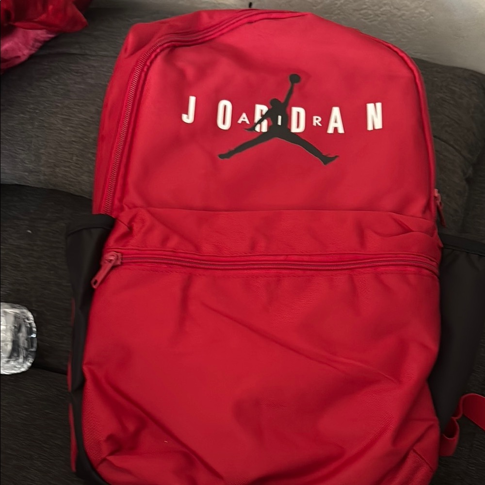 Jordan Red Athletic Backpack with Jumpman Logo